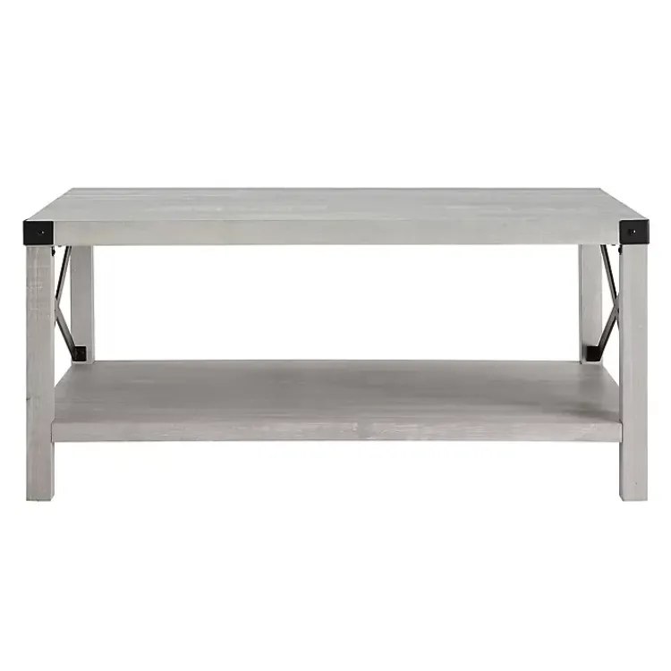 Kirklands Home Stone Modern Farmhouse Coffee Table Gray Hot