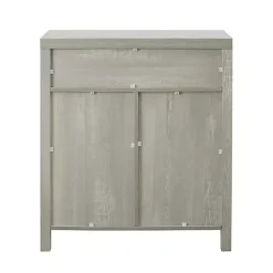 Kirklands Home Stone Rustic Barndoor Cabinet Gray Outlet