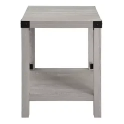 Kirklands Home Stone Rustic Wood Accent Table Gray Online