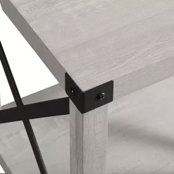 Kirklands Home Stone Rustic Wood Accent Table Gray Online