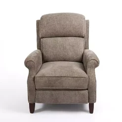 Kirklands Home Stone Handwoven Upholstered Recliner Brown