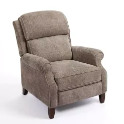 Kirklands Home Stone Handwoven Upholstered Recliner Brown