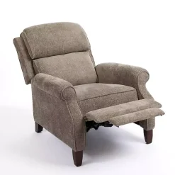 Kirklands Home Stone Handwoven Upholstered Recliner Brown