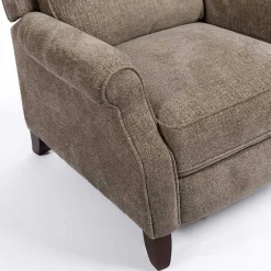 Kirklands Home Stone Handwoven Upholstered Recliner Brown