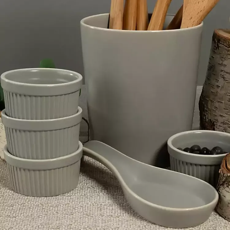 Kirklands Home Stone Katy 6-pc. Kitchen Accessories Set Gray Sale