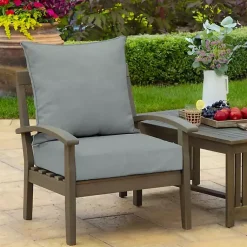 Kirklands Home Stone Leala Texture Outdoor Deep Seat Cushions Gray New
