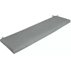 Kirklands Home Stone Leala Texture Outdoor Bench Cushion Gray