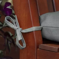Kirklands Home Stone Leala Texture Outdoor Bench Cushion Gray