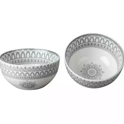 Kirklands Home Stone Lila Patterned 12-pc. Dinnerware Set New