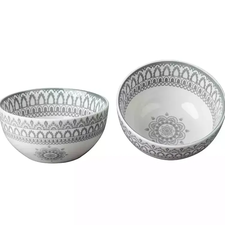 Kirklands Home Stone Lila Patterned 12-pc. Dinnerware Set New