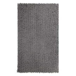 Kirklands Home Stone Lofty Pile Chenille Bath Mat, 34 in. Gray Clearance