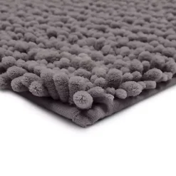 Kirklands Home Stone Lofty Pile Chenille Bath Mat, 34 in. Gray Clearance