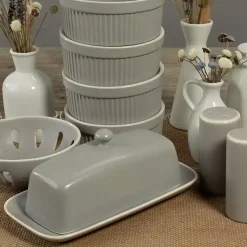 Kirklands Home Stone Stoneware 7-pc. Kitchen Accessories Set Gray Hot