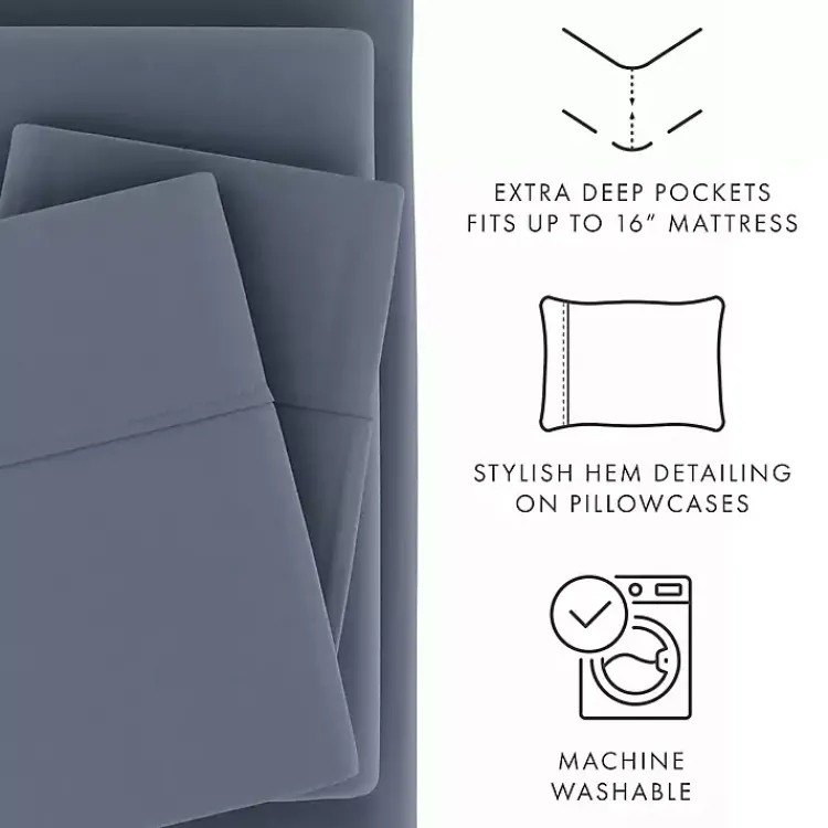 Kirklands Home Stone Ultra Soft 3-pc. Twin XL Sheet Set Gray Sale