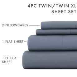 Kirklands Home Stone Ultra Soft 4-pc. Twin XL Sheet Set Gray Online
