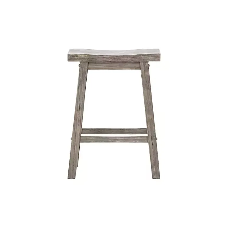 Kirklands Home Storm Sonoma Saddle Counter Stools, Set of 2 Gray Sale