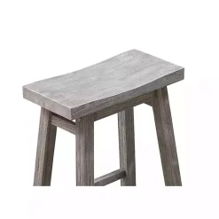 Kirklands Home Storm Sonoma Saddle Counter Stools, Set of 2 Gray Sale