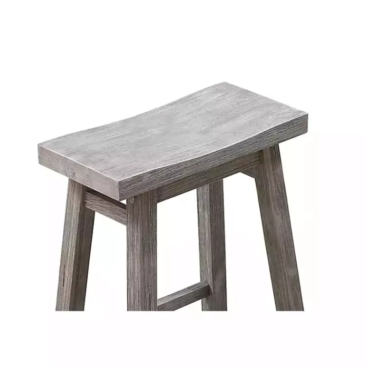 Kirklands Home Storm Sonoma Saddle Counter Stools, Set of 2 Gray Sale