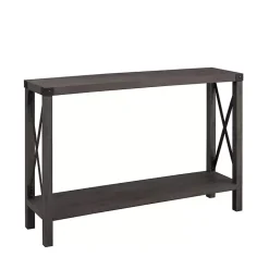 Kirklands Home Stormy Gray X Side Frame Console Table Discount