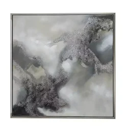 Kirklands Home Stormy Skies Framed Canvas Art Print Gray Clearance