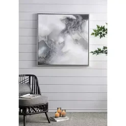 Kirklands Home Stormy Skies Framed Canvas Art Print Gray Clearance