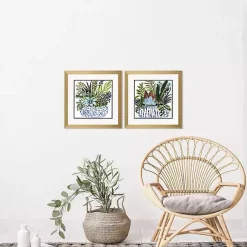 Kirklands Home Succulent Garden Framed Art Prints, Set of 2 Green Discount
