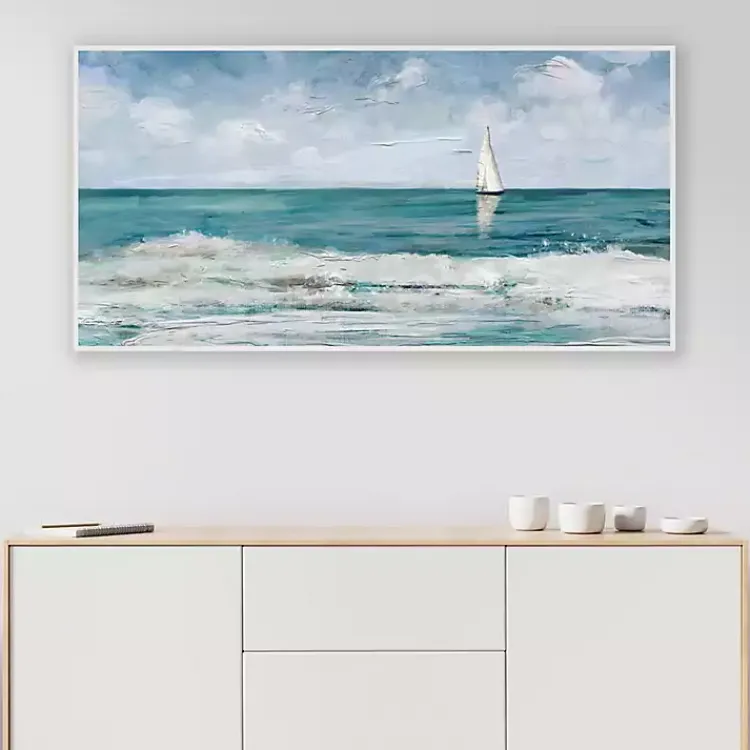Kirklands Home Summer Cay Panel Framed Canvas Art Print Discount
