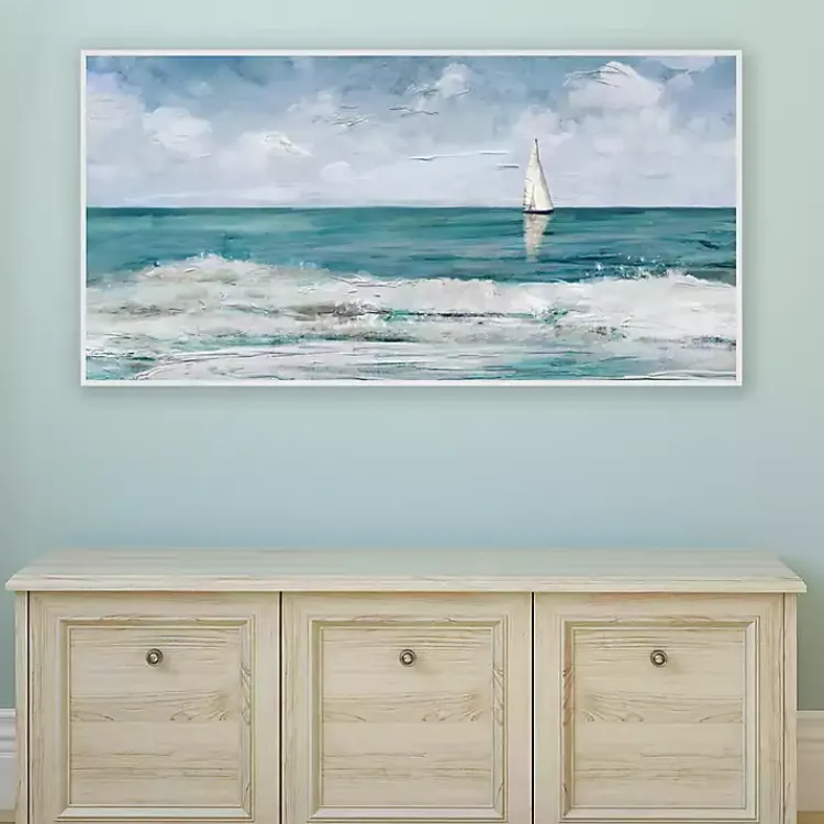 Kirklands Home Summer Cay Panel Framed Canvas Art Print Discount