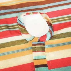 Kirklands Home Summer Stripe Outdoor Round Zipper Table Cloth Multi New