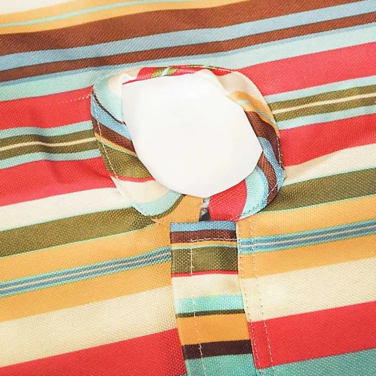 Kirklands Home Summer Stripe Outdoor Round Zipper Table Cloth Multi New
