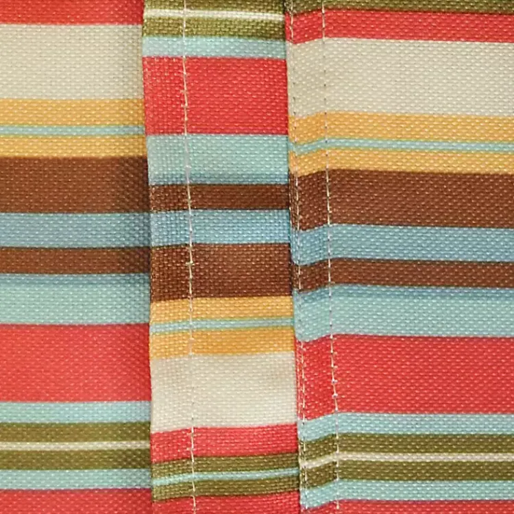 Kirklands Home Summer Stripe Outdoor Round Zipper Table Cloth Multi New