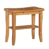 Kirklands Home Sumter Bamboo Bathroom Stool New