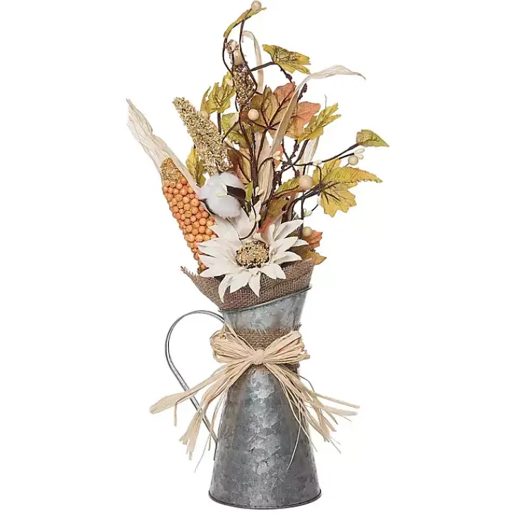 Fall>Kirklands Home Sunflower and Cotton Harvest Arrangement