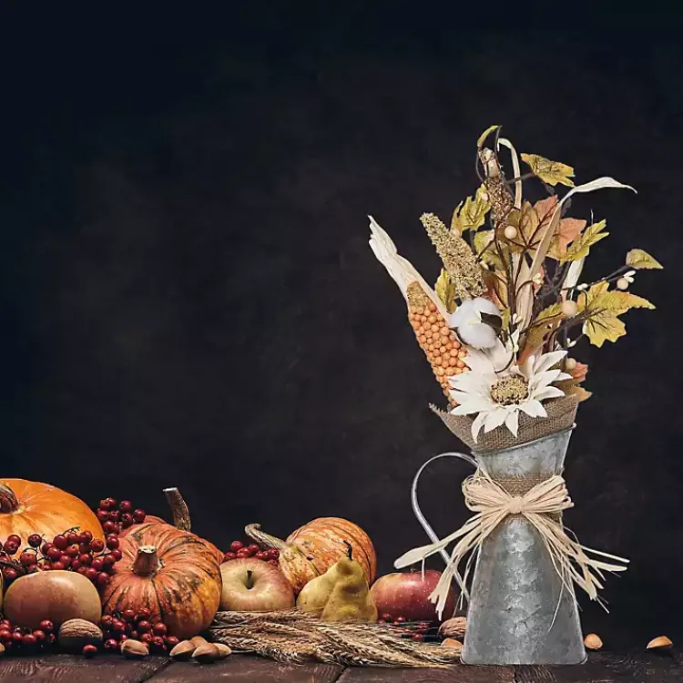 Fall>Kirklands Home Sunflower and Cotton Harvest Arrangement