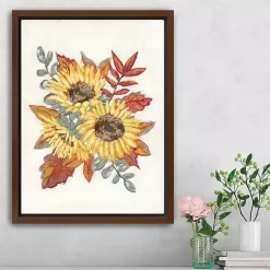 Fall>Kirklands Home Sunflower and Fall Foliage Framed Canvas Art Print