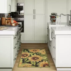 Kirklands Home Sunflower Blossoms Indoor/Outdoor Rug, 3x4