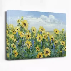 Kirklands Home Sunflower Fields Forever Giclee Canvas Art Print Yellow Hot