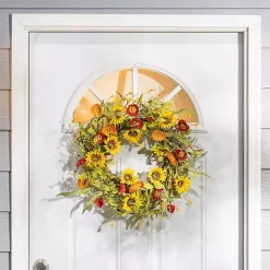 Wreaths>Kirklands Home Sunflower Mixed Floral Wreath
