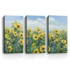 Kirklands Home Sunflowers Forever Canvas Art Prints, Set of 3 Outlet