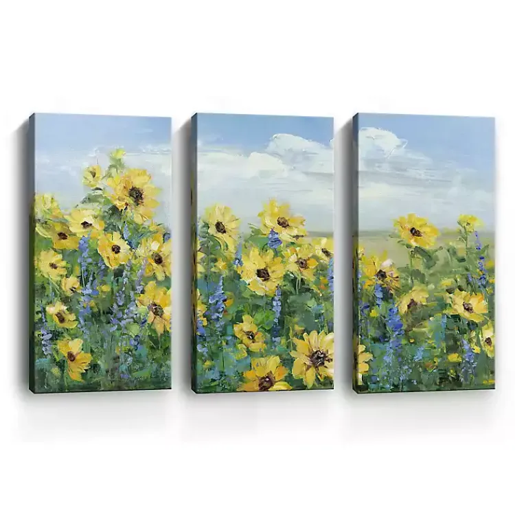 Kirklands Home Sunflowers Forever Canvas Art Prints, Set of 3 Outlet