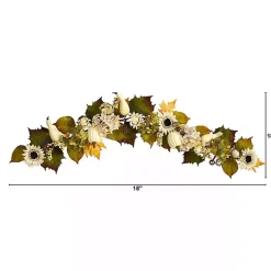 Fall>Kirklands Home Sunflowers, Hydrangeas, and Pumpkins Garland