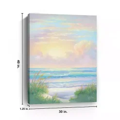 Kirklands Home Sunlit Waves Canvas Art Print Clearance