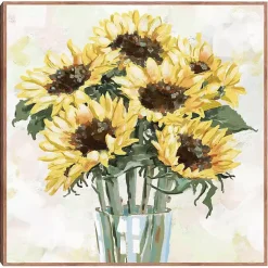 Kirklands Home Sunny Sunflowers Framed Canvas Art Print Sale