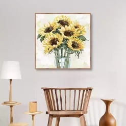Kirklands Home Sunny Sunflowers Framed Canvas Art Print Sale