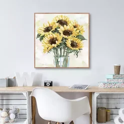 Kirklands Home Sunny Sunflowers Framed Canvas Art Print Sale