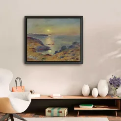 Kirklands Home Sunset in Douarnenez Framed Canvas Art Print Best
