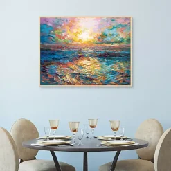 Kirklands Home Sunset in Mykonos Framed Canvas Art Print Discount
