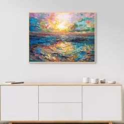 Kirklands Home Sunset in Mykonos Framed Canvas Art Print Discount