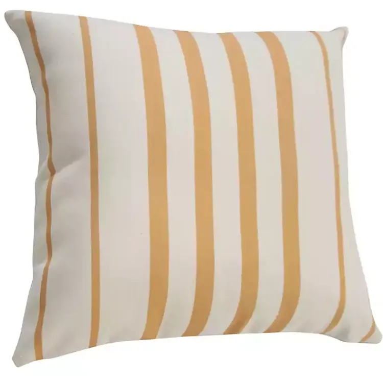 Kirklands Home Sunshine Geometric Stripes Outdoor Pillow New