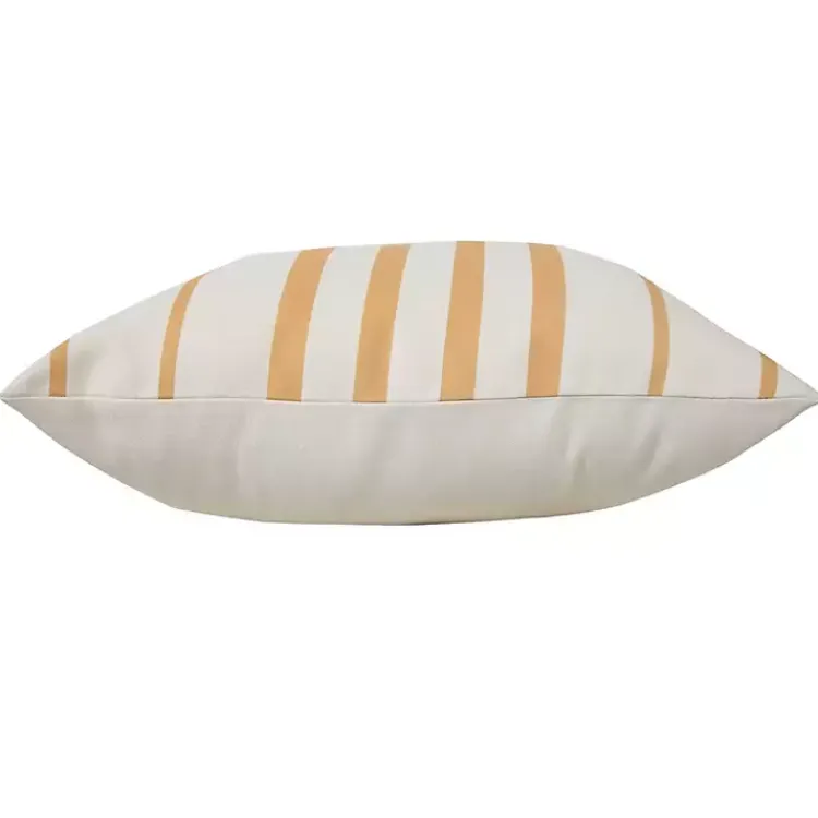 Kirklands Home Sunshine Geometric Stripes Outdoor Pillow New